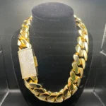 Hip Hop Jewelry 18k Rose Gold Plated Big Chain 20mm Miami Cuban Link Chain Bracelet S925 Cuban Men Moissanite Clasp