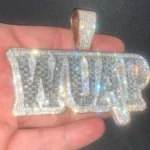 Custom Letter Name Number Pendants Iced Out Round Moissanite Diamond Hip Hop Jewelry Personalize Jewelry