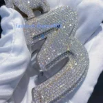 Custom Letter Name Number Pendants Iced Out Round Moissanite Diamond Hip Hop Jewelry Personalize Jewelry - Image 2