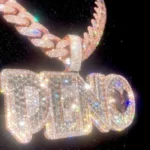 NUSKI Design Two Tone VVS D Moissanite 3D Fully Iced Out 5A CZ Chain Hand Setting Custom Pendant Jewelry - Image 5