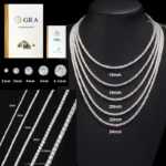 Diamond Moissanite Chain Hip Hop Necklace VVS Moissanite Tennis Chain Bracelets Men and Women Gold Necklace Fashion Jewelry 3mm 4mm 5mm - Image 5