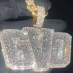 Custom Letter Name Ice Chain Silver Pendant Moissanite VVS Hip Hop Jewelry - Image 3