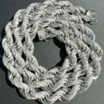 Twisted Rope Chain for Men Custom Hip Hop Iced 9mm Thickness Silver Jewelry Necklaces Christian Hip Hop - Image 2