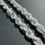 Twisted Rope Chain for Men Custom Hip Hop Iced 9mm Thickness Silver Jewelry Necklaces Christian Hip Hop - Image 3