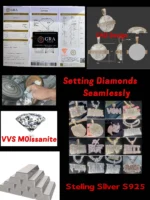 Double R Letter Baguette Diamond VVS Moissanite 925 Silver Personalized Necklace Iced Out Custom Jewelry Chain Pendant - Image 5